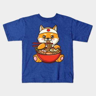 cute dog eating food 2 Kids T-Shirt